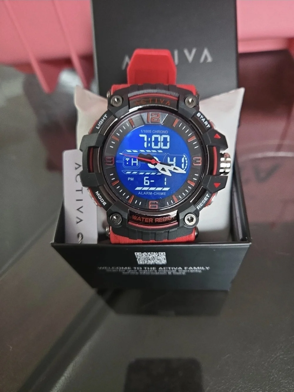 ACW8089-006 Activa By Invicta Red and Black Men's Sport Watch 58mm